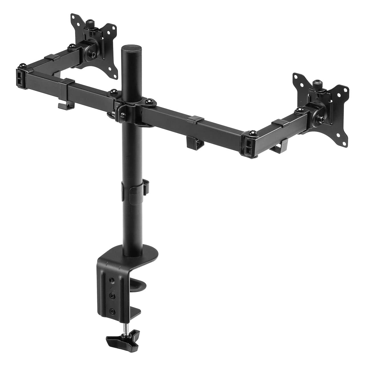 

Sanwa Direct Кронштейн для монитора двойной Поддерживает до 32 дюймов Грузоподъемность 8 кг каждый Тип крепления струбцина 3 шарнира 2 экрана 100-LA063