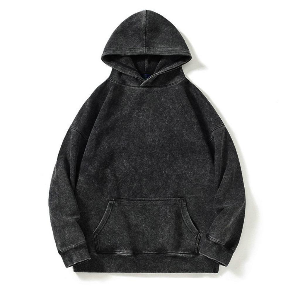 Podzimní Dámské Prané Mikiny s Potiskem Pentagramu a Řetězů Streetwear Teplé Nadměrné Bavlněné Pulovry Oblečení