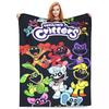 CATNAP DOGDAY Cartoon Smiling Critters Blankets Coral Fleece Plush Print Lightweight Throw Blankets for Bedding Plush Thin Quilt