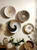 Seagrass Article Wall Basket Hanging Decor Handmade Boho Home Decoration Room Decors Aesthetic for Living Room Bedroom Ornament