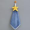 Cute and Fun Hanging Coral Fleece Baby Hand Towel Children's Water-absorbing and Quick-drying Cartoon Square Towel
