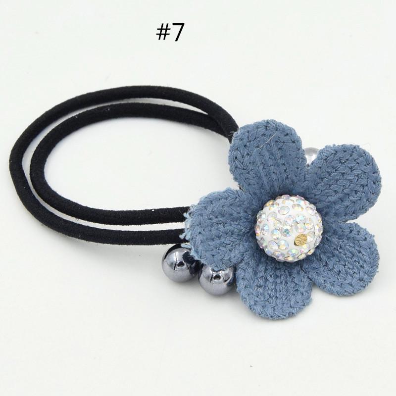 2-in-1 Elastic Floral Hair Tie for Winter & Autumn