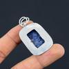 Sodalite Stone Boho Sister Bezel Third Eye Chakra Art Deco Pendant 925 Silver