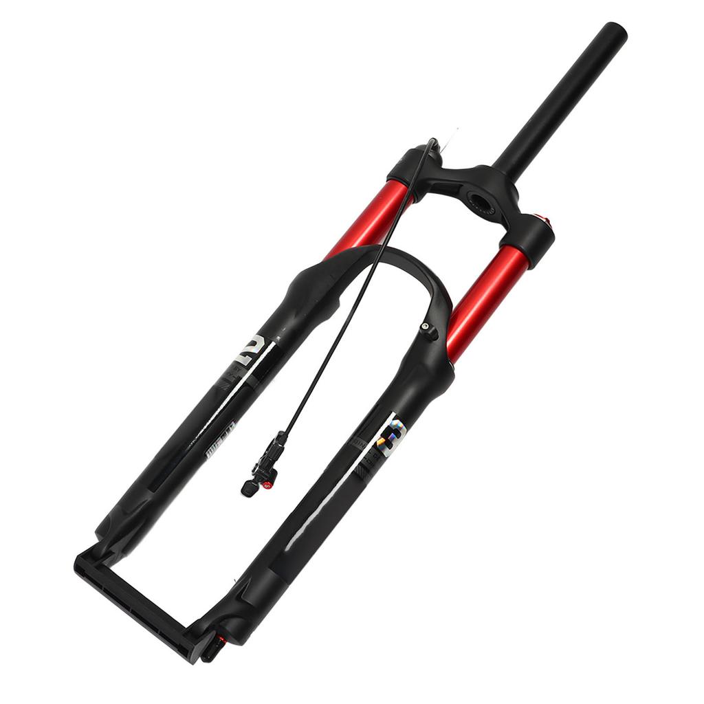 27.5in Mountain Bike Front Forks Shock Absorber Bicycle Front Fork Dual Air Chamber Damping Remote Lockout Straight
