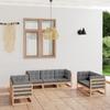 Day and Night - Day and Night Garden Furniture 7 Pieces with Cushions Made of Solid Pine Wood