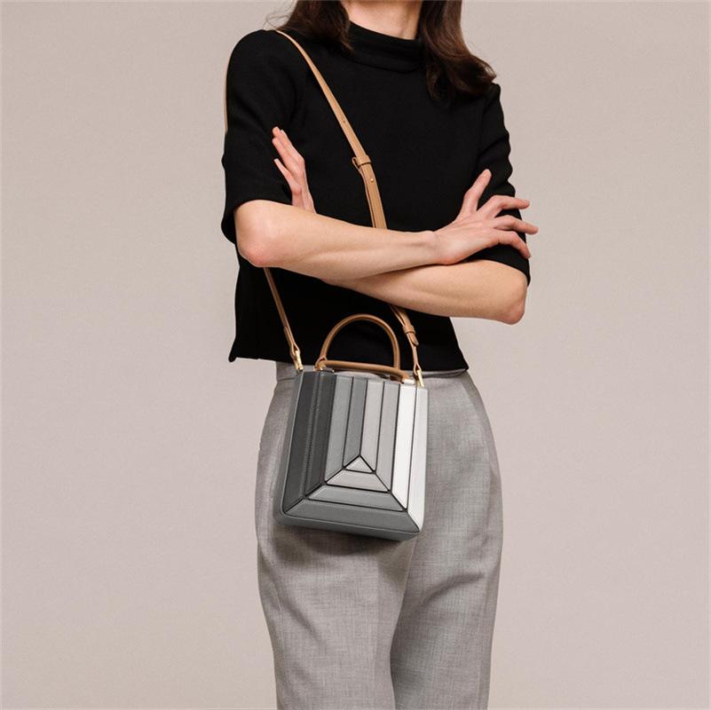 Crossbody Bag for Women's Fashion Design, High-end, Westernized, Contrasting Color Patchwork, One Shoulder Handbag