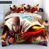 3D Print Anime One-Punch Man Saitama Bedding Set Boys Girls Twin Queen Full Size Duvet Cover Pillowcase Bed Adult Bedroom