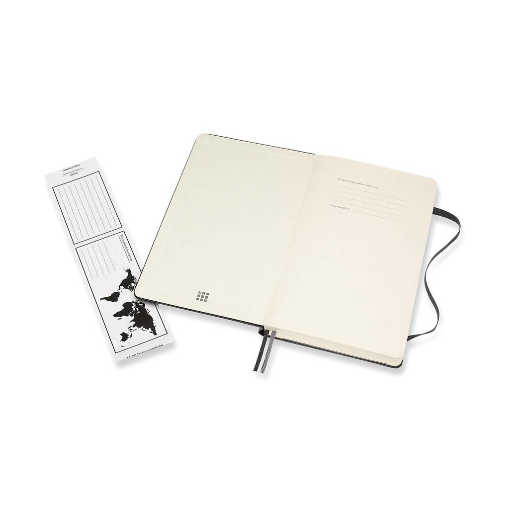 Moleskine Classic Expanded Notebook (400 pages), Hardcover, Horizontally Ruled, Large Size (13cm x 21cm), Black, QP060EXP