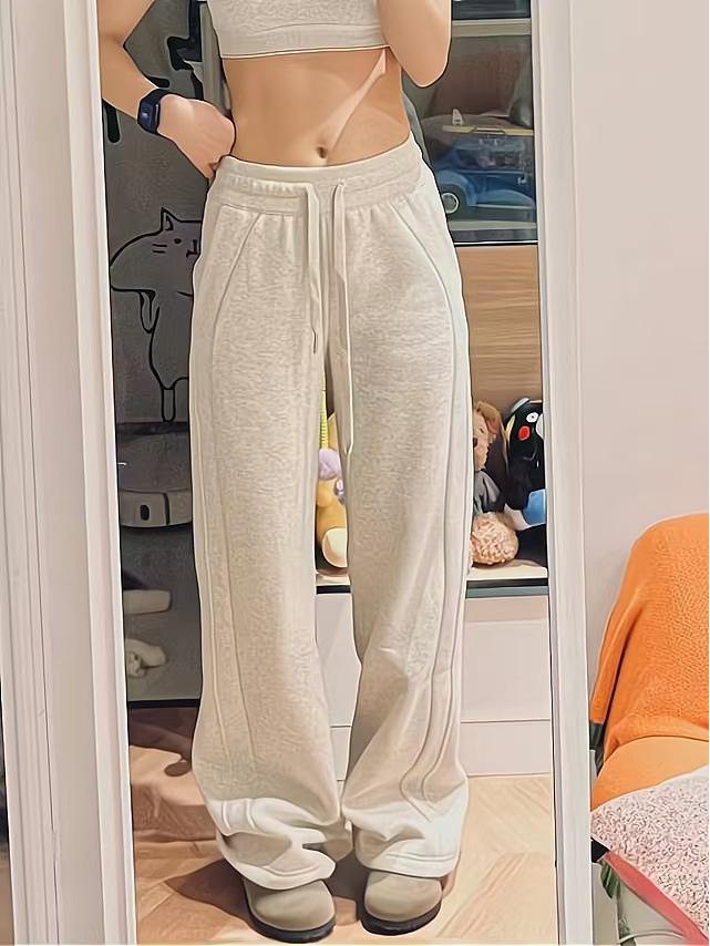 Lu Lu Women s Flared Fleece-Lined Sweatpants - Comfortable for Sports, Yoga, and Casual Wear. XL/8