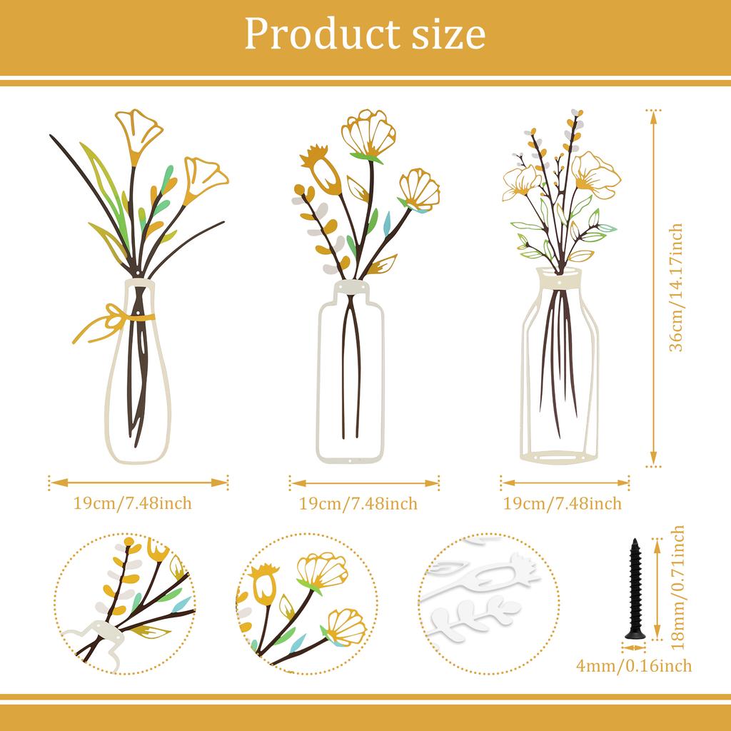 Metal Flowers Wall Decor Home Decor Metal Wall Art Decor Decorations for Living Room Porch Bedroom Decoration Christmas Gifts