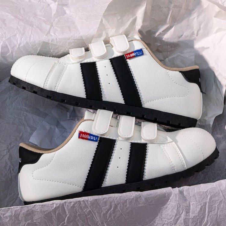 Shell head platform Velcro German training shoes women's 2025 autumn new height-increasing versatile sports and leisure big head shoes