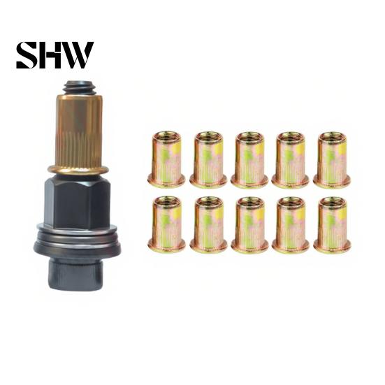 Drill Attachment Riveter Rivet Nut Pliers And Press-in Nuts Kit for Metal Agricultural Equipment Retrofitting, M3 To Custom Car Modification Hardware