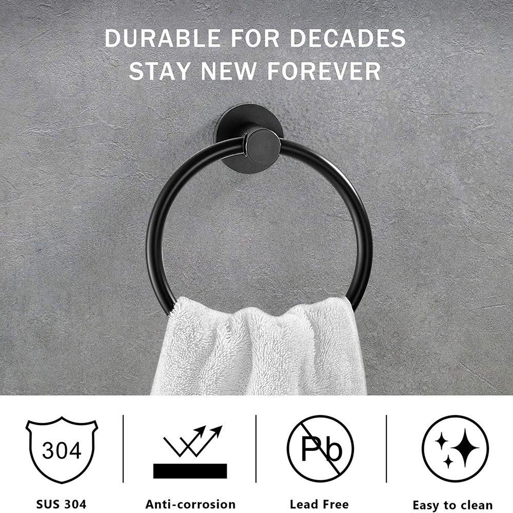 Wall Mounted High Quality Bathing Rack Kitchen Hanger Bathroom Accessories Towel Holder Towel Ring