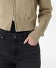 MUSINSA STANDARD WOMAN Women'S Cable Knit Zip-Up [Beige]