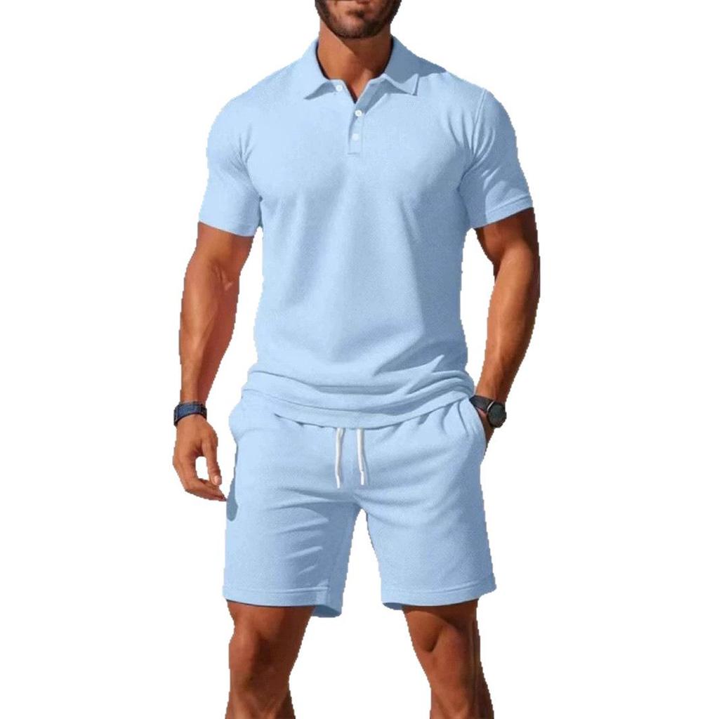 2026 Summer Collection: High-Quality Versatile Trendy Short Sleeve Polo Shirt & Shorts Set - Casual Fashion