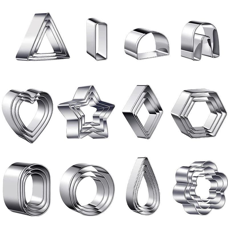 Set di 33 Stampi per Orecchini in Acciaio Inossidabile per Ornamenti in Argilla Fai-da-Te e Figure Creative.