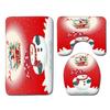 Christmas Bathroom Floor Mat Toilet Three-Piece Set