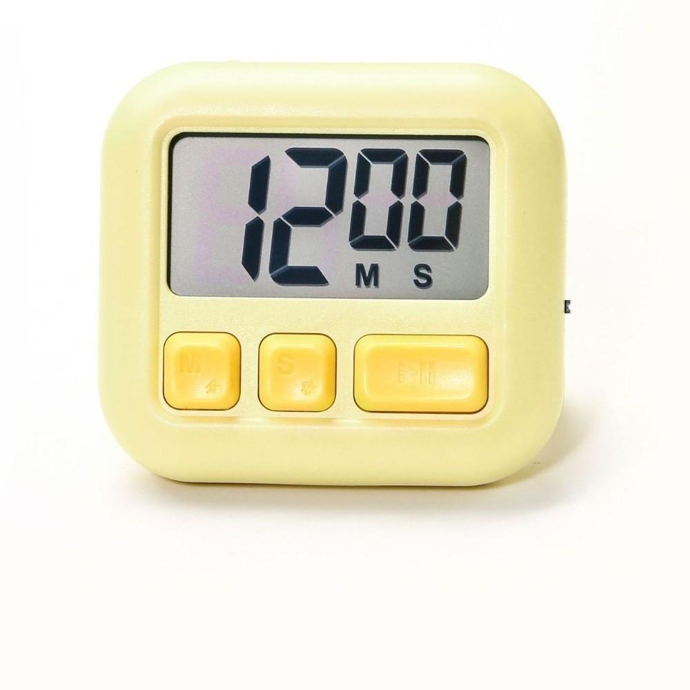 

Stopwatch Kitchen Timer LCD Digital Alarm Clock Trendy Electronic Timer Studying жёлтый