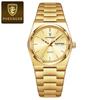 Fashion Quartz Ladies Watch Stainless Steel Date Week Woman's Wristwatch Waterproof Luminous Business Watches For Men Couples