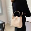 Modische, lässige, tragbare Eimertasche für Damen, neue Herbst- und Wintermode, große Kapazität, Schulter-Crossbody-Tasche