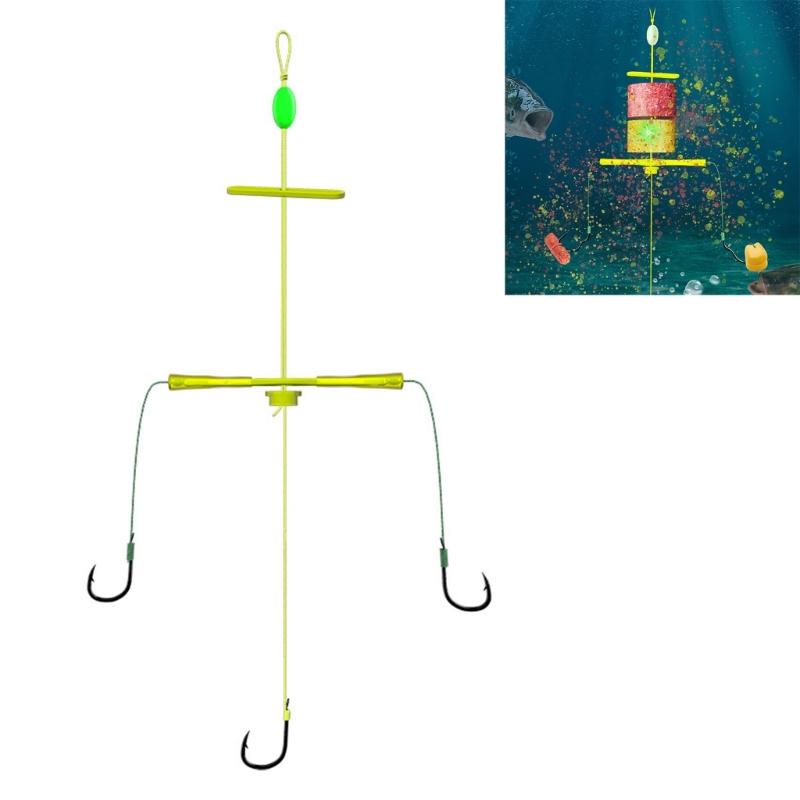Esche Artificiali Trappole per Carpe Alimentatori Gabbia Amo da Pesca Affilato Per Lago d'Acqua Dolce Fiumi Amo da Pesca in Acciaio al Carbonio
