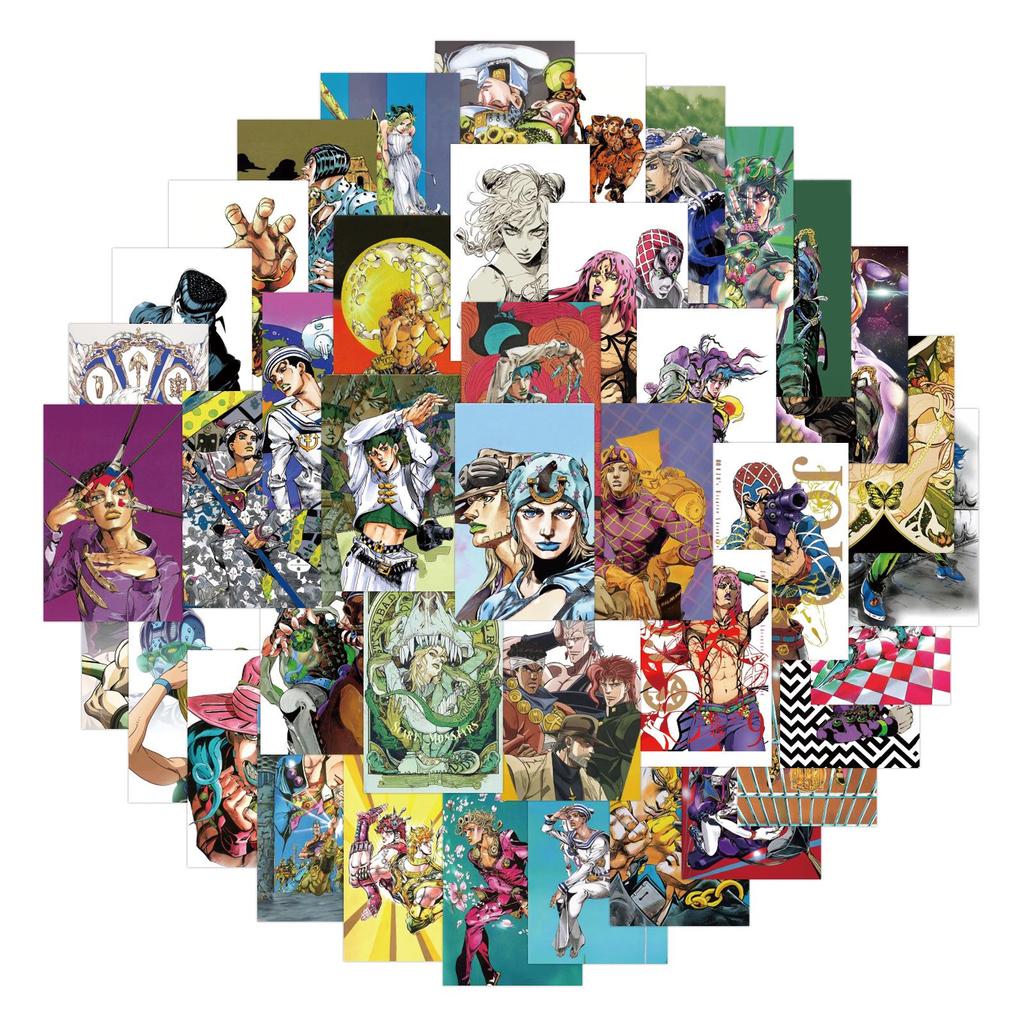 75-Piece JoJo's Bizarre Adventure Anime Sticker Set for Phones, Planners, Walls, and Desktops