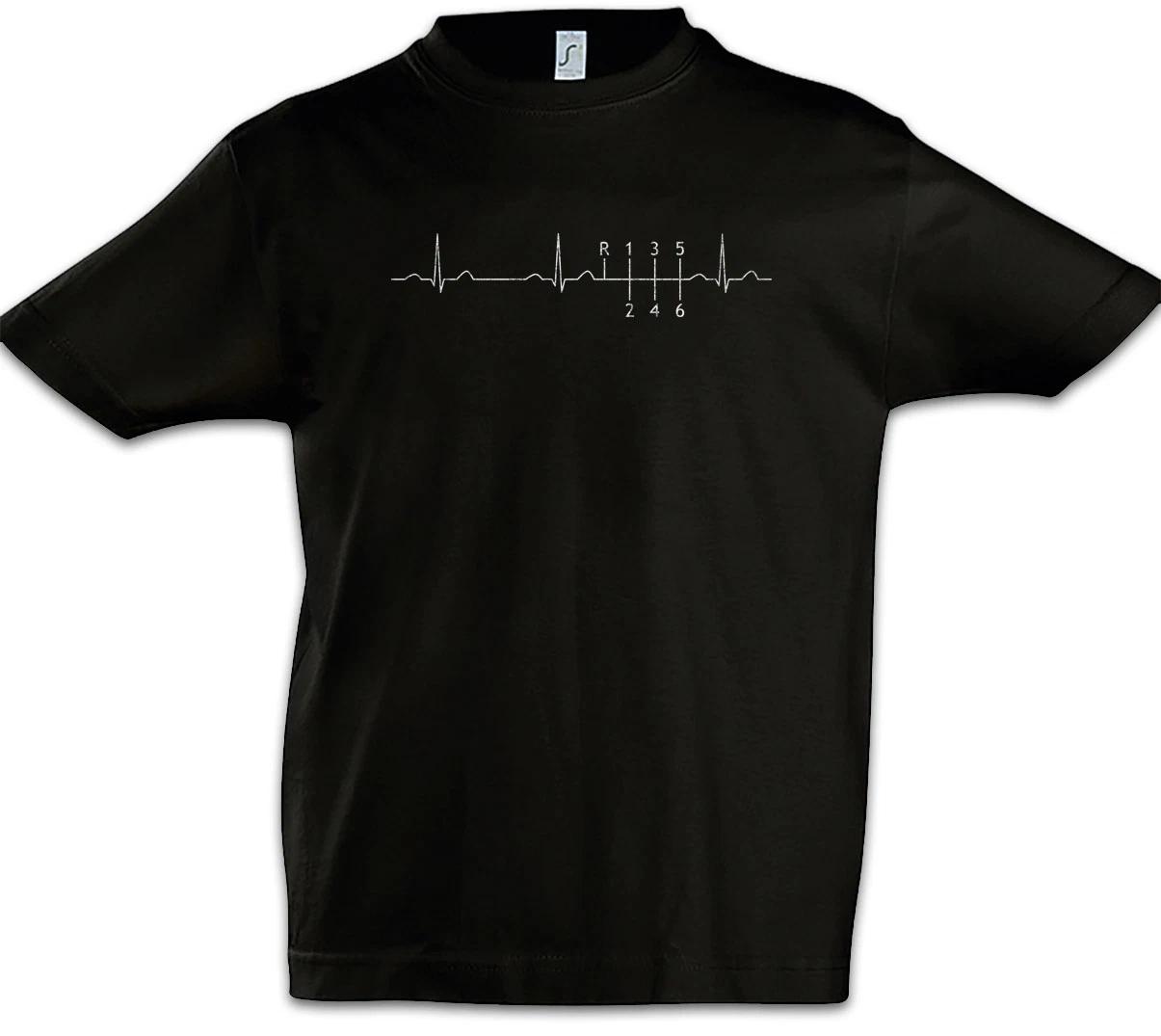 Heartbeat Gear Shift Kids Boys kids boys T-Shirt Race Racing car Driver Petrol Head Fun 150