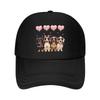 LOVE Heart Balloon Dachshund Dogs Valentines Day Graphic  Mesh Baseball Cap Hip Hop