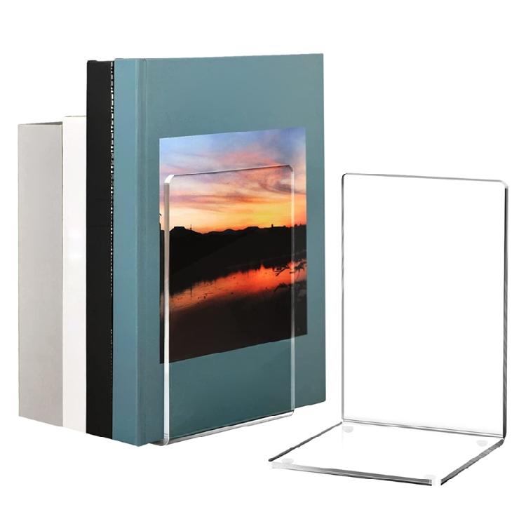 Acrylic Books Holders Table Picture Album Holders for Displaying Books Books Stand, Elegant Design Bookends Bookshelfs