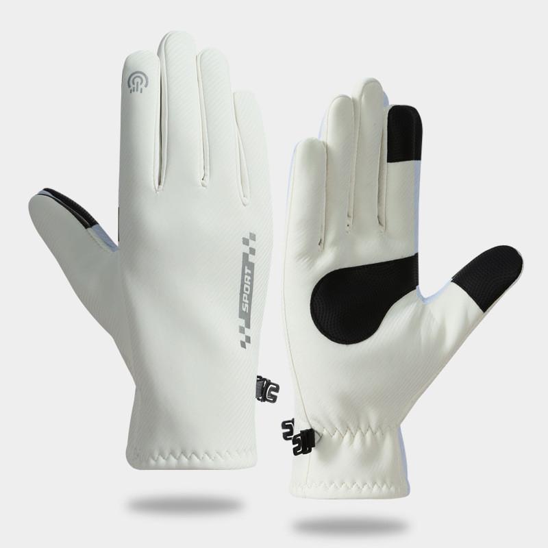 

Stylish Waterproof Touchscreen Gloves With Nonslip Grip For Adult Outdoor Recreation White Pattern