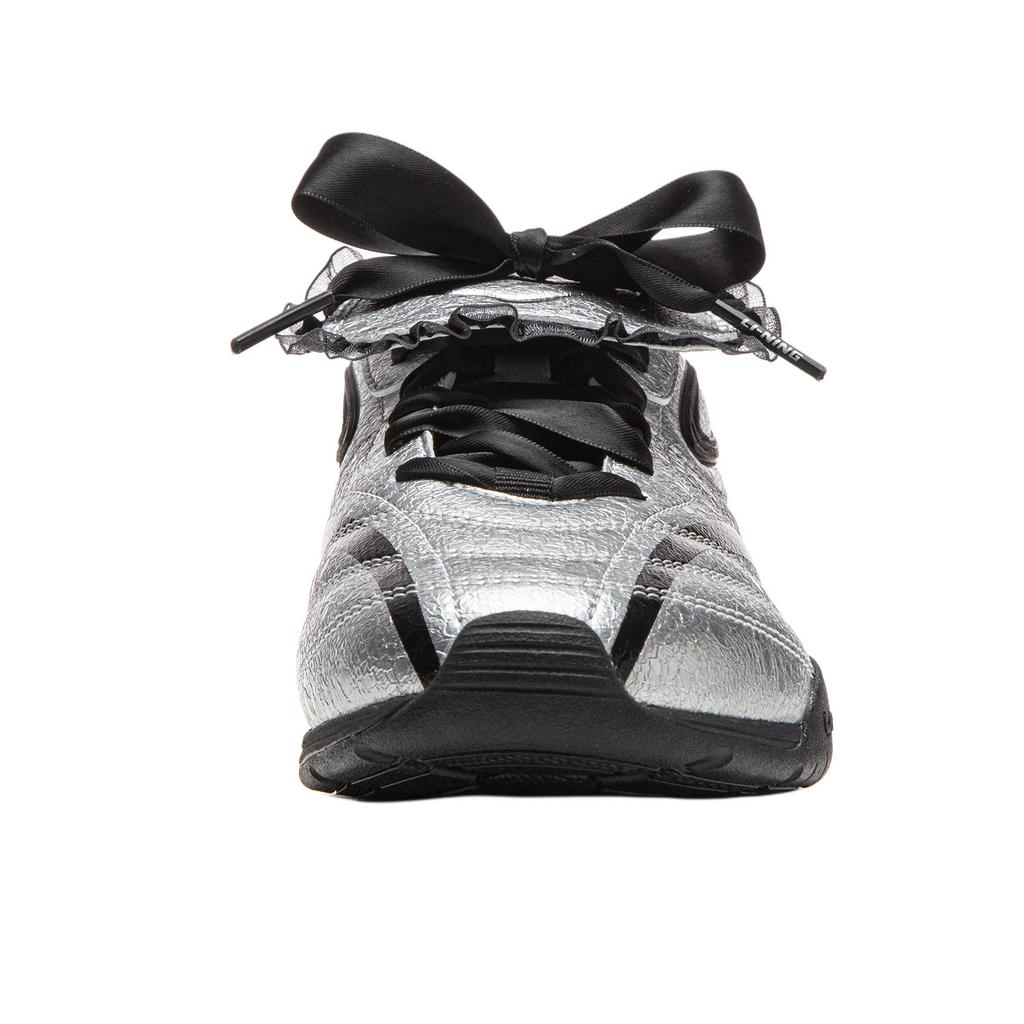 Li Ning Film Pulse Slip Resistant Lightweight Abrasion Resistant Low Top Casual Shoes Women's Silver AGLV136-13