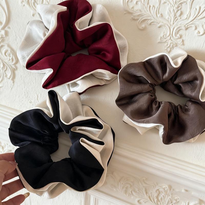 Satin Double Layer Elegant Hair Tie: Luxurious, No-Dent, and Gentle on Hair