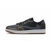 Travis Scott x Air Jordan 1 Travis Scott X AJ1 Kollaboration 7.0 Niedriger Schaft Vintage Basketballschuhe Unisex Braun DZ4137-700(Team723-)