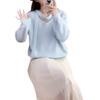 Non-pilling super beautiful atmosphere gentle wind flower streamer sweater women's autumn and winter neck pure desire wind knitted sweater