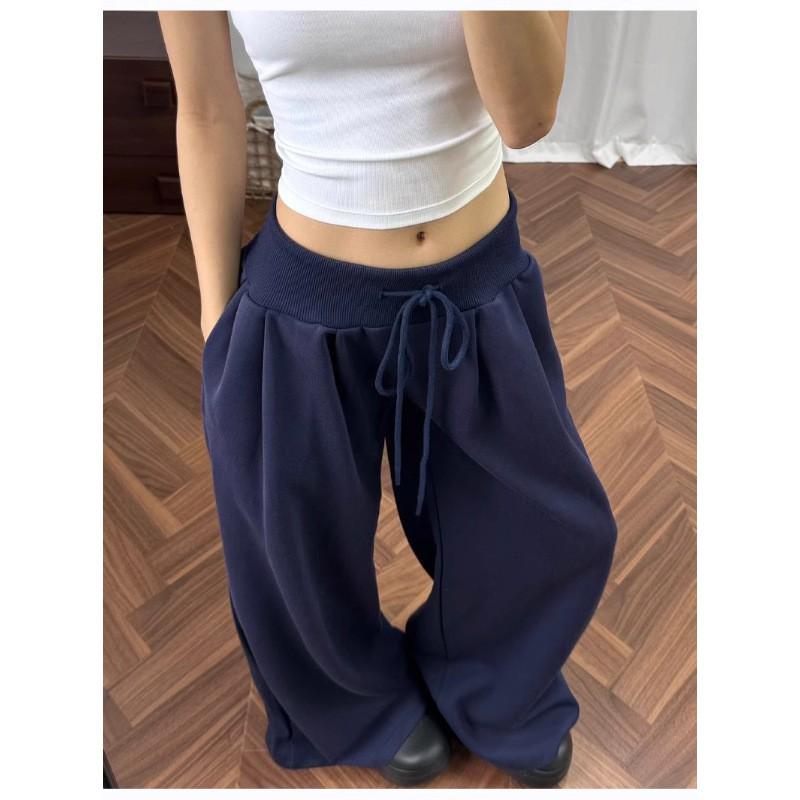 2026 Women Loose Wide Leg Sweatpants High Waist Casual Sport Trousers Streetwear