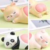 Cartoon Figurine Cute Panda Rabbit Piggy Kitten Landscaping Doll Soft Butt Decompression Toy Resin Animal Figure Doll Model Toy Ornament Kid Toy Gift