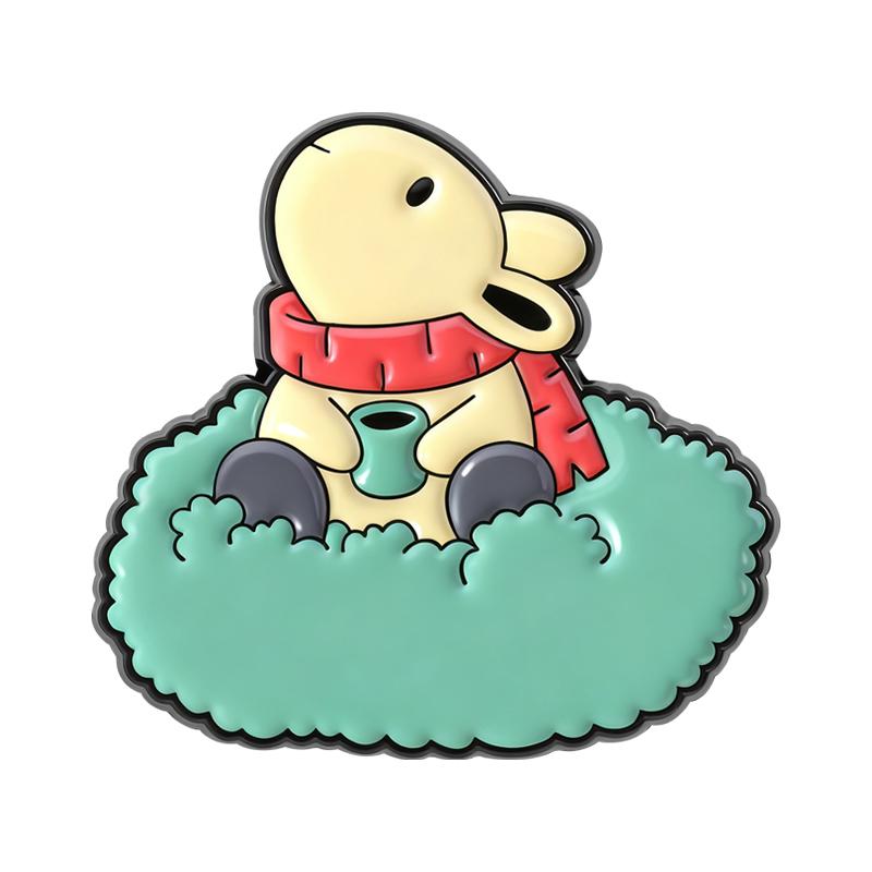 

Rabbit Knitting Sleeping Enamel Pins Coffee Bunny Brooches Lapel Badges Cartoon Cute Animal Jewelry Gift for Friends