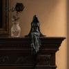 Elegant Gothic Bookshelf Decor 3D Printed Reaper Goddess Figurine, Ethereal Hooded Figure Sculpture, Dark Girl Sculpture Fantasy Statue Collectible