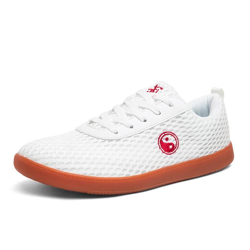 

Men Women Tai Chi Shoes Outdoor Ladies Flat Walking Kung Fu Sneakers Black White Man Soft Sole Wushu Martial Arts Shoes 44