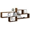 VidaXL Wall Shelf Smoked Oak 167.5x18x68 Cm Engineered Wood 853321