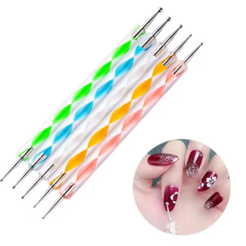 5/10/20pcs mix Dotting Pen Tool Nail Art Tip Dot Paint Manicure Kit DIY Drill Point Pen Rhinestones Gem Picker Manicure Tools