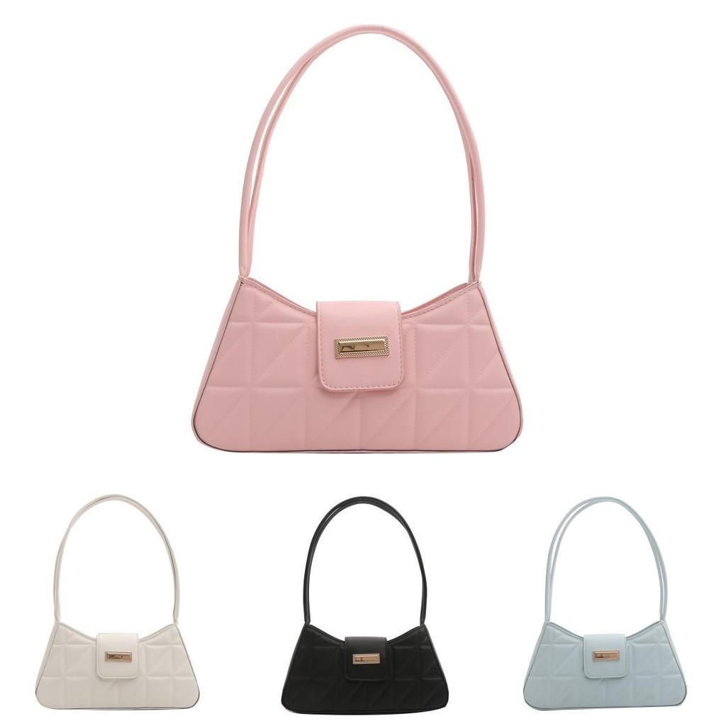 Stylish Chic Quilted Pu Leather Shoulder Bag For Women Trendy Small Square Bag