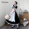 Japanisch inspiriertes Schwarz-Weißes Schuluniform-Maid-Kleid