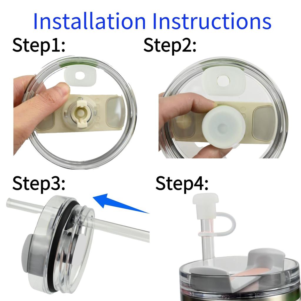 4pcs Clear Silicone Leak Proof Durable Cup Protector Accessories for CONQUERALL Stanley Cups