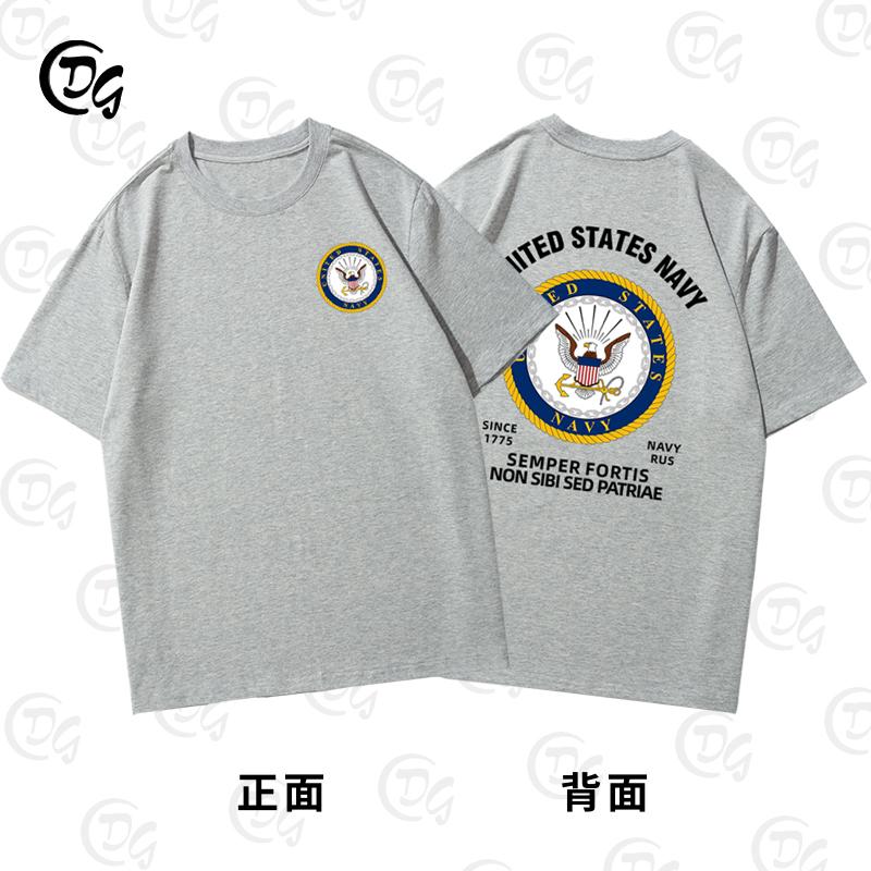 2025 Vereinigte Staaten von Amerika Marine Luftwaffe Armee Kurzarm-T-Shirt Kleidung Sommer Freizeit Reine Baumwolle Alles Harajuku