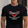 Victory Motorcycles Logo Design Cotton T-shirt Short Sleeve Casual Basic O-Neck Breathable Unisex Tops