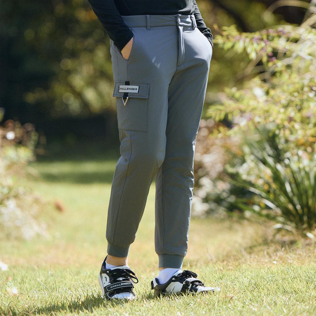 CHALLENGER Men'S Cargo Pocket Stretch Lightweight Padded Jogger Pants Dark Grey