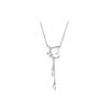 S925 Sterling Silver Butterfly Pendant Necklace for Women , Trendy Tassel Chain Summer 2024 Fashion Jewelry