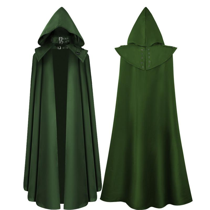 Halloween Medieval Hat Coat Gothic Coat Devil Wizard Cape Robe Cape