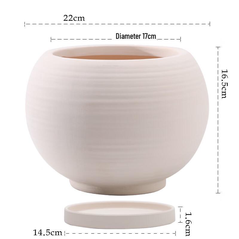 MOJY Spherical Ceramic Flower Pot